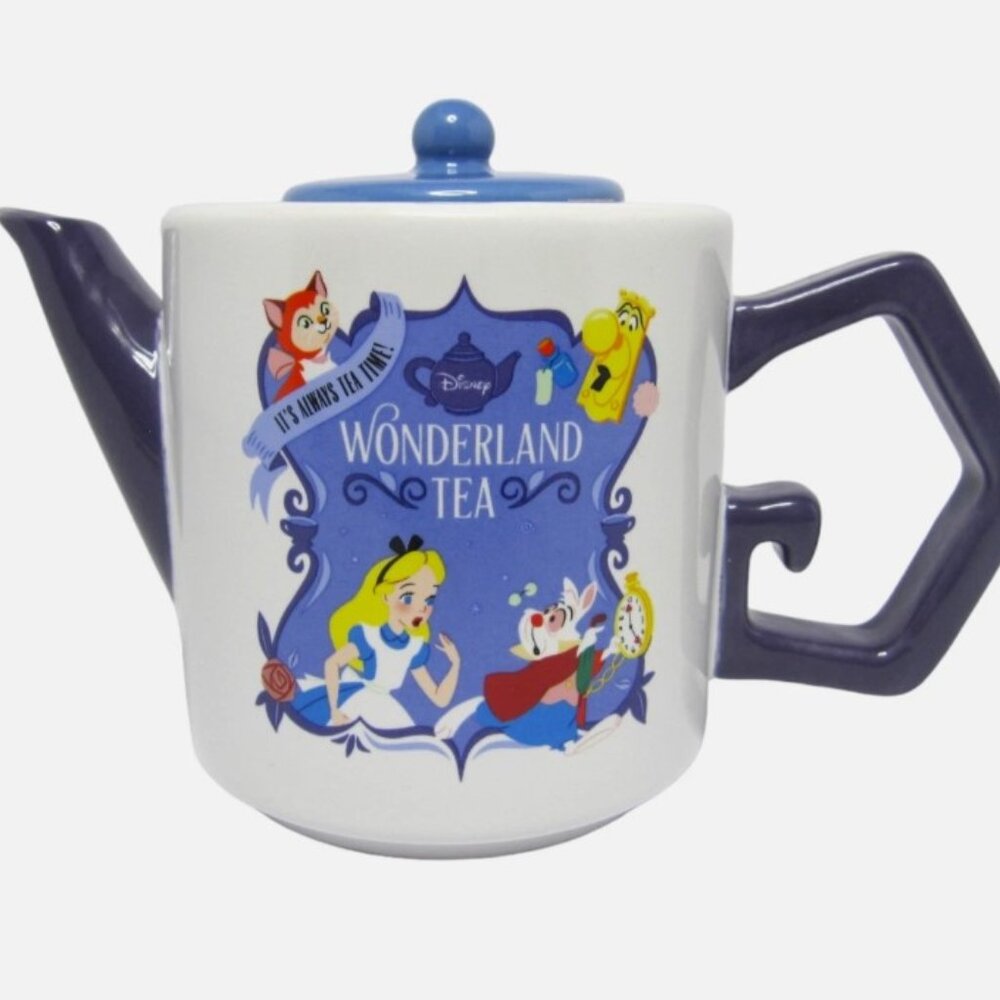 Disney Parks Alice in Wonderland Ceramic Teapot - NEW